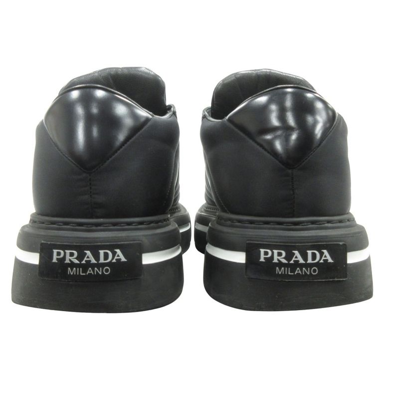 Prada Re-nylon Leather Switching Sneakers Shoes Platform Triangle Logo Triangle