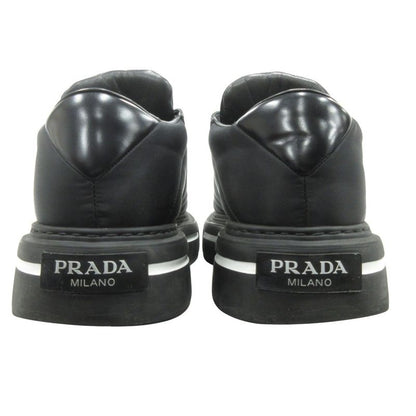 Prada Re-nylon Leather Switching Sneakers Shoes Platform Triangle Logo Triangle