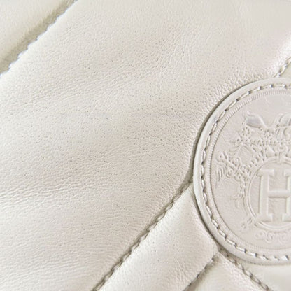 22aw Hermes FUJI Leather Long Boots Leather Exlibris Quilted H Logo Shoes Ivory
