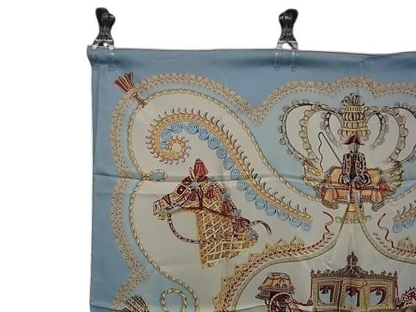 Hermes Scarf Carre90 Multicolor 100% Silk Women's Paperole Carriage and Nobility