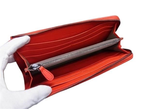 Bottega Veneta Wallet Intrecciato Light Pink Red Leather Ladies L-Shaped Zipper