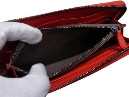 Bottega Veneta Wallet Intrecciato Light Pink Red Leather Ladies L-Shaped Zipper
