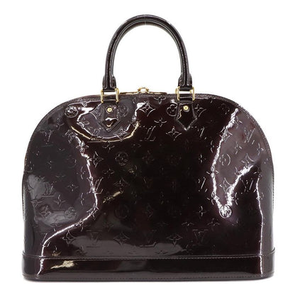Louis Vuitton Monogram Vernis Alma GM Hand Bag Leather Amarant