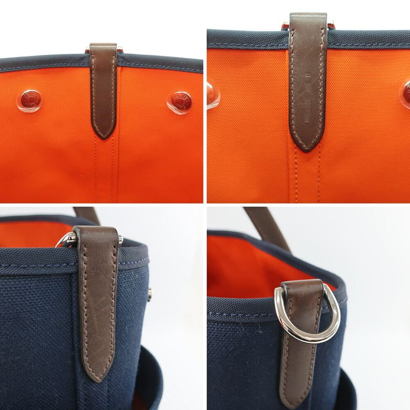 Hermes Sac Depan Sage Groom 2WAY Crossbody Shoulder Bag Tote Canvas