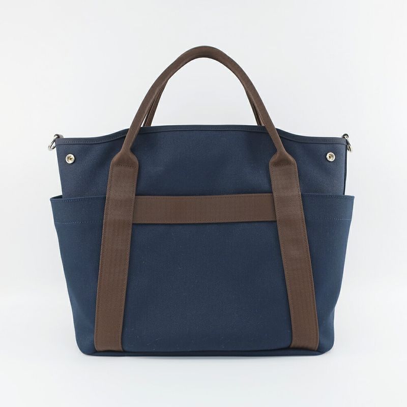 Hermes Sac Depan Sage Groom 2WAY Crossbody Shoulder Bag Tote Canvas