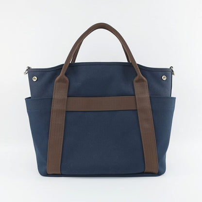 Hermes Sac Depan Sage Groom 2WAY Crossbody Shoulder Bag Tote Canvas