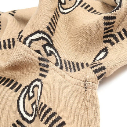 Gucci Cardigan Interlocking G Reversible 678308 Brown X Beige Wool Reversible