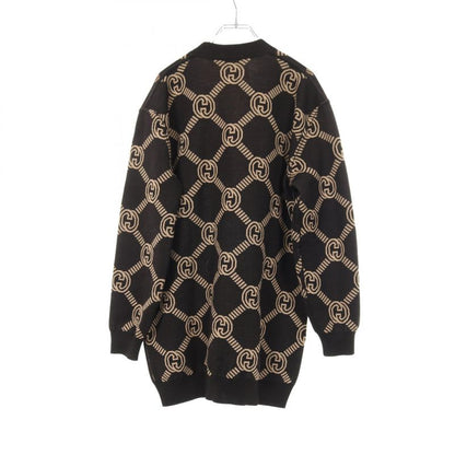 Gucci Cardigan Interlocking G Reversible 678308 Brown X Beige Wool Reversible