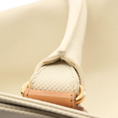 Bottega Veneta Tote Bag Marco Polo 222498 Ivory PVC Coated Canvas Leather Marco