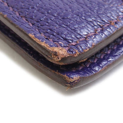 Hermes Purple Perforated Leather Billfold