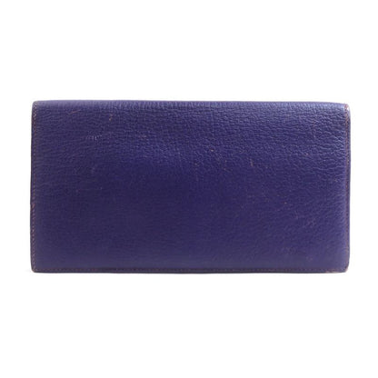 Hermes Purple Perforated Leather Billfold