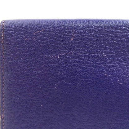 Hermes Purple Perforated Leather Billfold