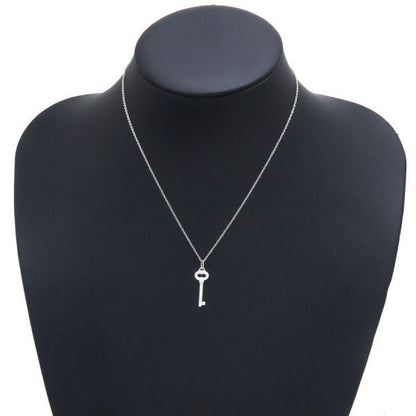 Tiffany & Co Vintage Oval Key Diamond Necklace Mini