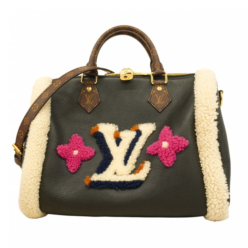 Louis Vuitton Handbag Monogram Teddy Speedy Bandouliere 30 M56966 Noir Black