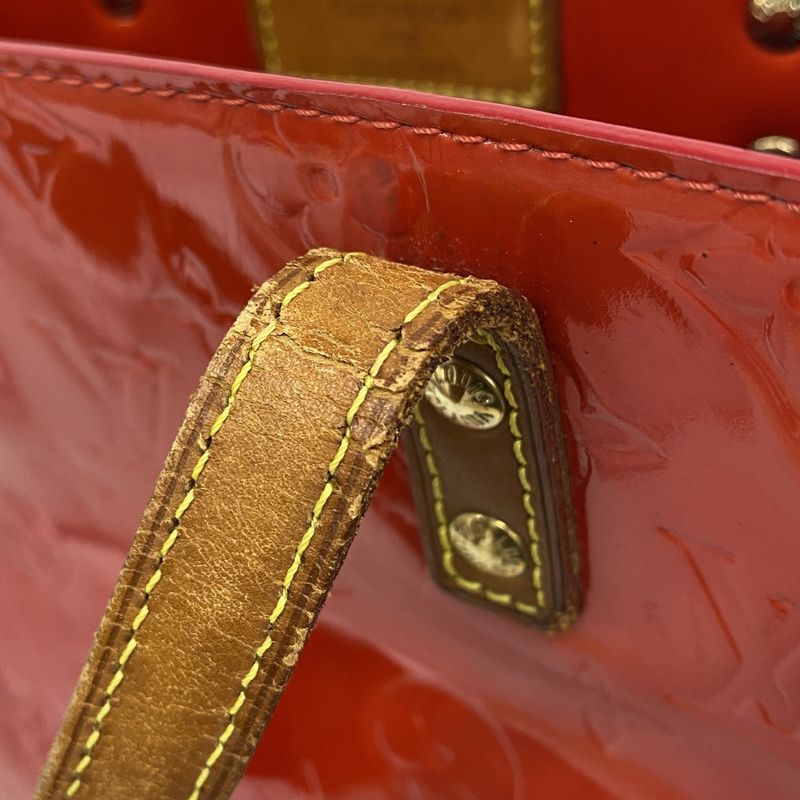 Louis Vuitton Tote Bag Vernis Lead MM M91086 Rouge Ladies