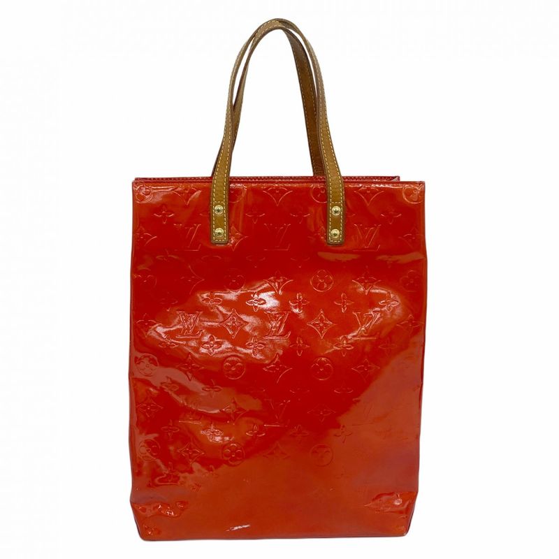 Louis Vuitton Tote Bag Vernis Lead MM M91086 Rouge Ladies