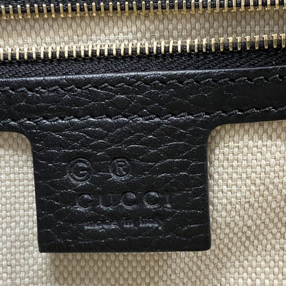 Gucci Handbag Soho 607722 Leather Black Gold Hardware 2way Bag Ladies