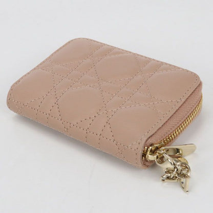 Dior Zip Coin Case Small Lady Purse Leather