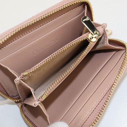 Dior Zip Coin Case Small Lady Purse Leather
