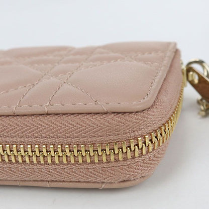 Dior Zip Coin Case Small Lady Purse Leather