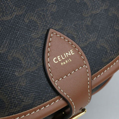 Celine Triomphe Canvas Shoulder Bag PVC Women's