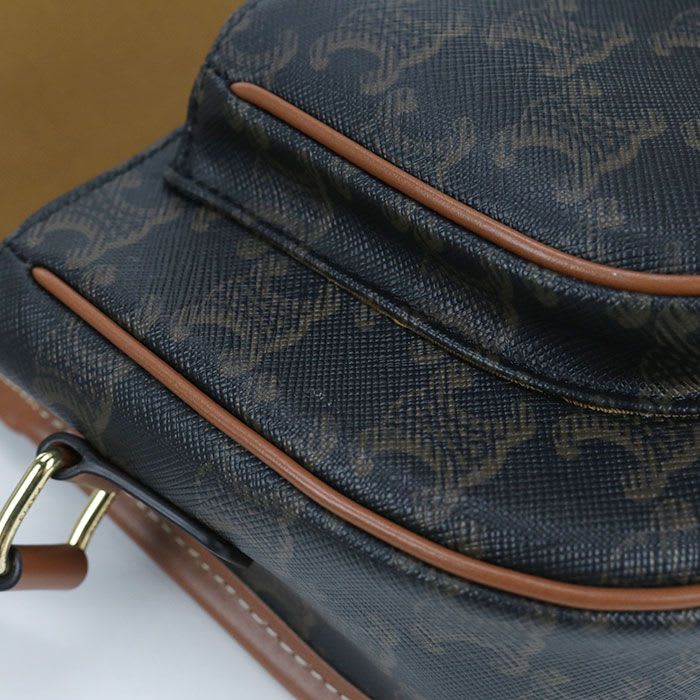 Celine Triomphe Canvas Shoulder Bag PVC Women's