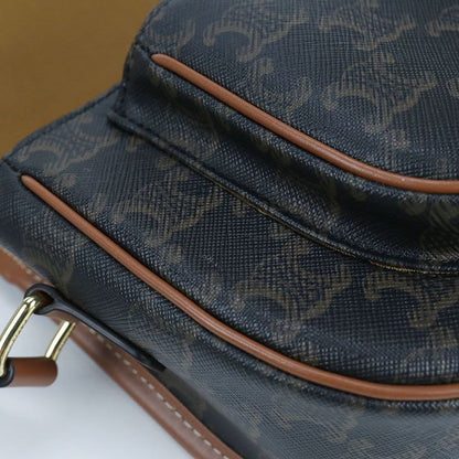 Celine Triomphe Canvas Shoulder Bag PVC Women's