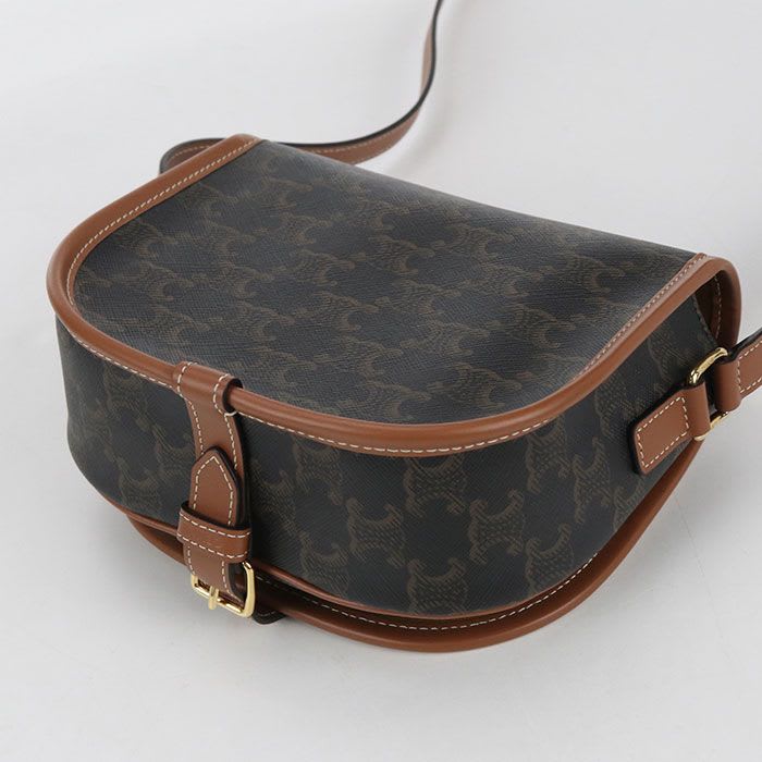 Celine Triomphe Canvas Shoulder Bag PVC Women's
