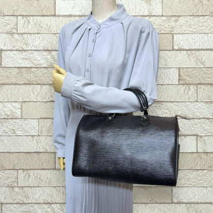 Louis Vuitton Speedy 30 Epi Handbag Epi Leather M59022 Black Women's Louis