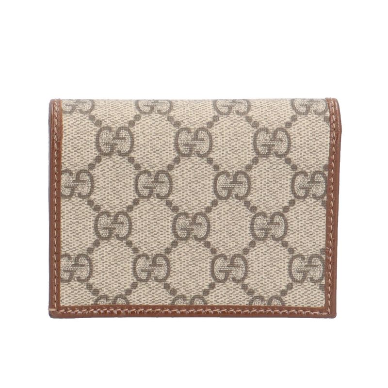 Gucci Card Case Wallet Horsebit 1955 Bifold Wallet GG Supreme Canvas 621887
