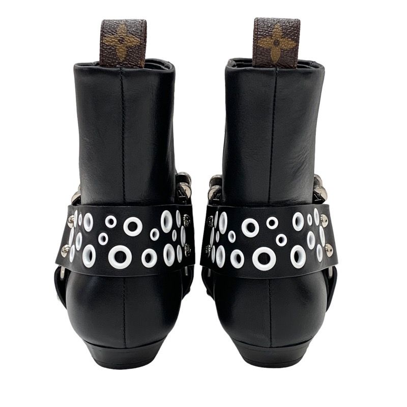 Louis Vuitton Rhapsody Line Boots Short Boots Ankle Boots Leather Black Unused