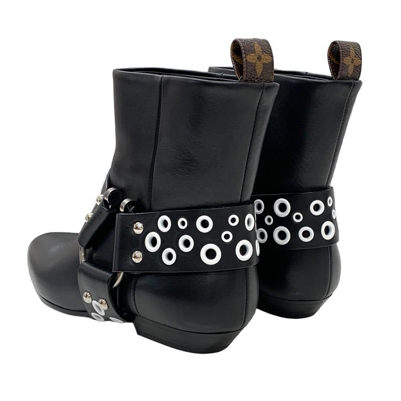 Louis Vuitton Rhapsody Line Boots Short Boots Ankle Boots Leather Black Unused