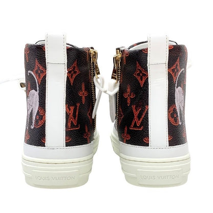 Louis Vuitton Sneakers Stellar Line Monogram Cat Monogram High Cut Leather Brown