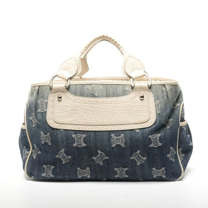 Celine Handbag Denim Embossed Leather Boogie Macadam