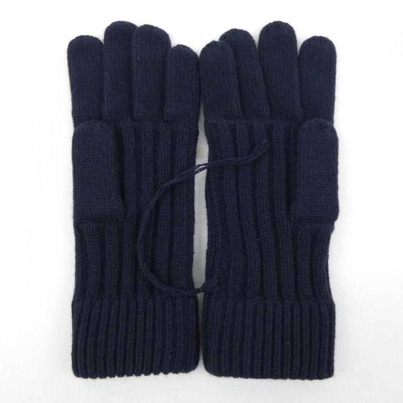 Hermes Cashmere Knit Navy Blue Glove