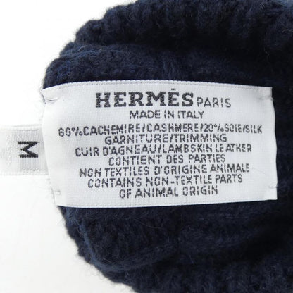 Hermes Cashmere Knit Navy Blue Glove