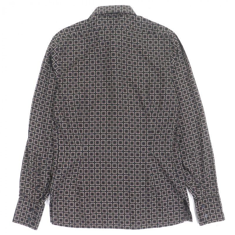 Gucci Vintage 100% Silk Tom Ford Period All Over Pattern Long Sleeve Shirt