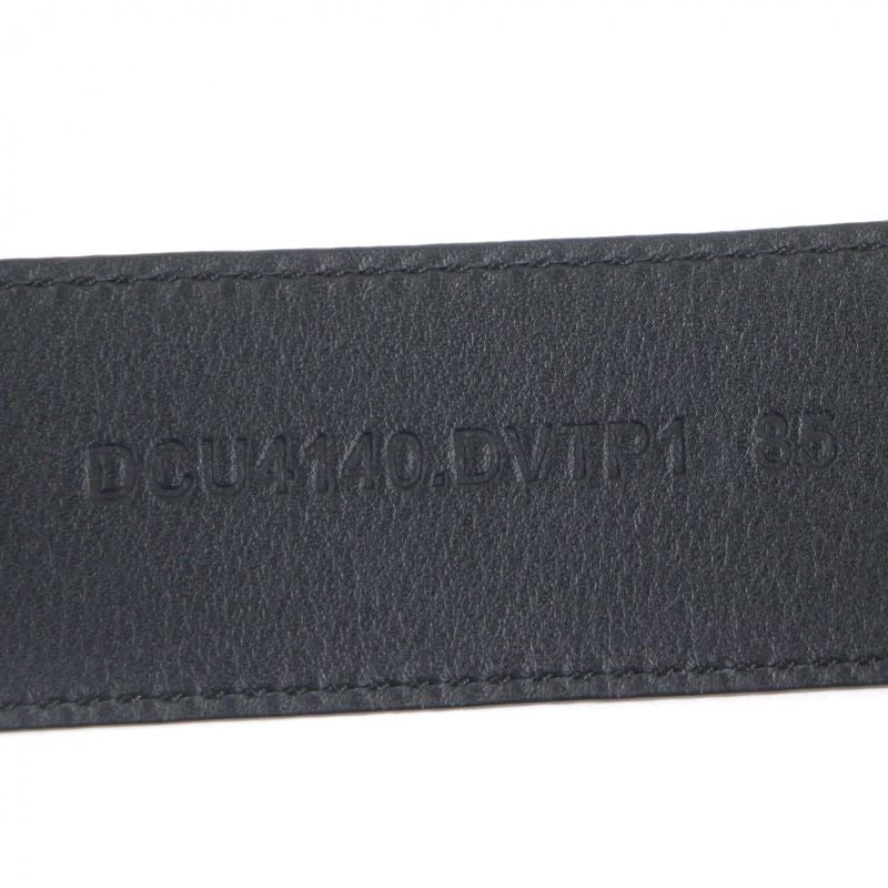 Versace Leather Medusa Buckle Logo All Over Pattern Belt Black Gold Hardware 85