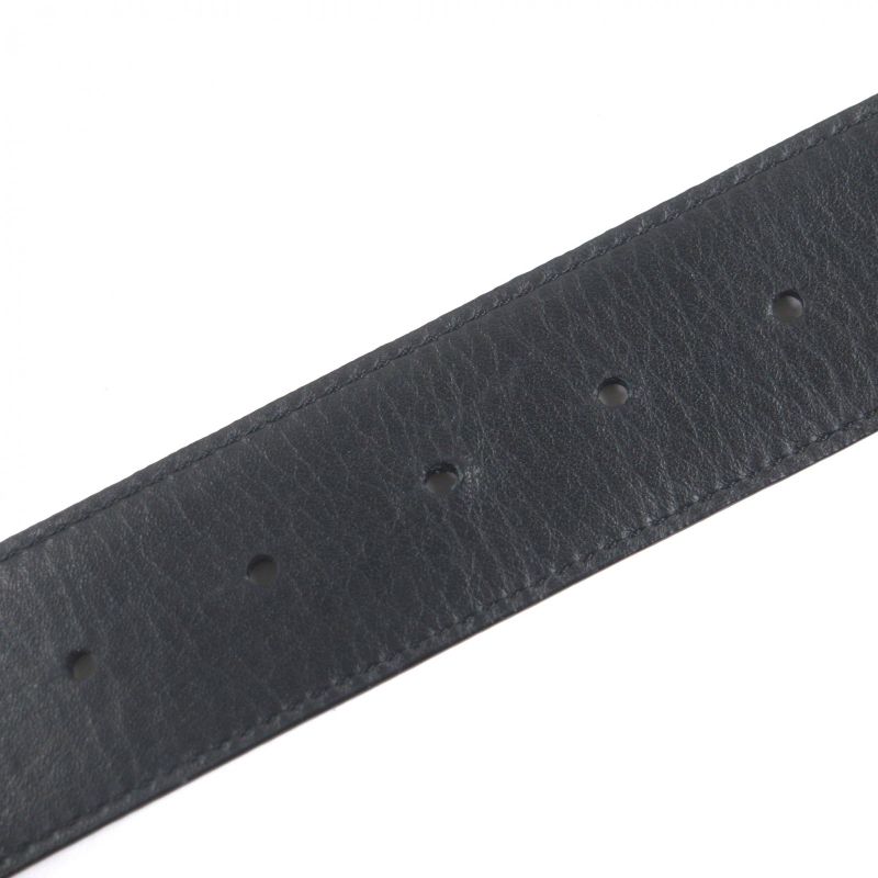 Versace Leather Medusa Buckle Logo All Over Pattern Belt Black Gold Hardware 85