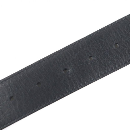 Versace Leather Medusa Buckle Logo All Over Pattern Belt Black Gold Hardware 85