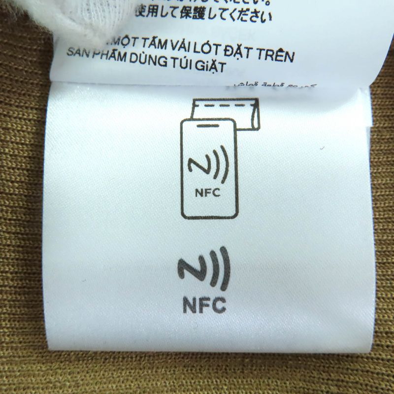 Prada 25ss P24s1g Recycled Silk 100% Logo Cropped Sweater Long Sleeve Knit Brown 38 Made in Italy