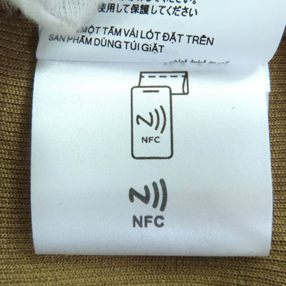 Prada 25ss P24s1g Recycled Silk 100% Logo Cropped Sweater Long Sleeve Knit Brown 38 Made in Italy