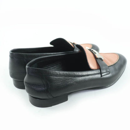 Hermes 17208 Z Moccasins Paris Silver Hardware Hhardware Leather Loafers Black