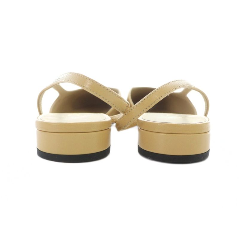 Chanel G31319 Ring Back Shoes Mule Goatskin Coco Mark Shoes Logo Leather Strap