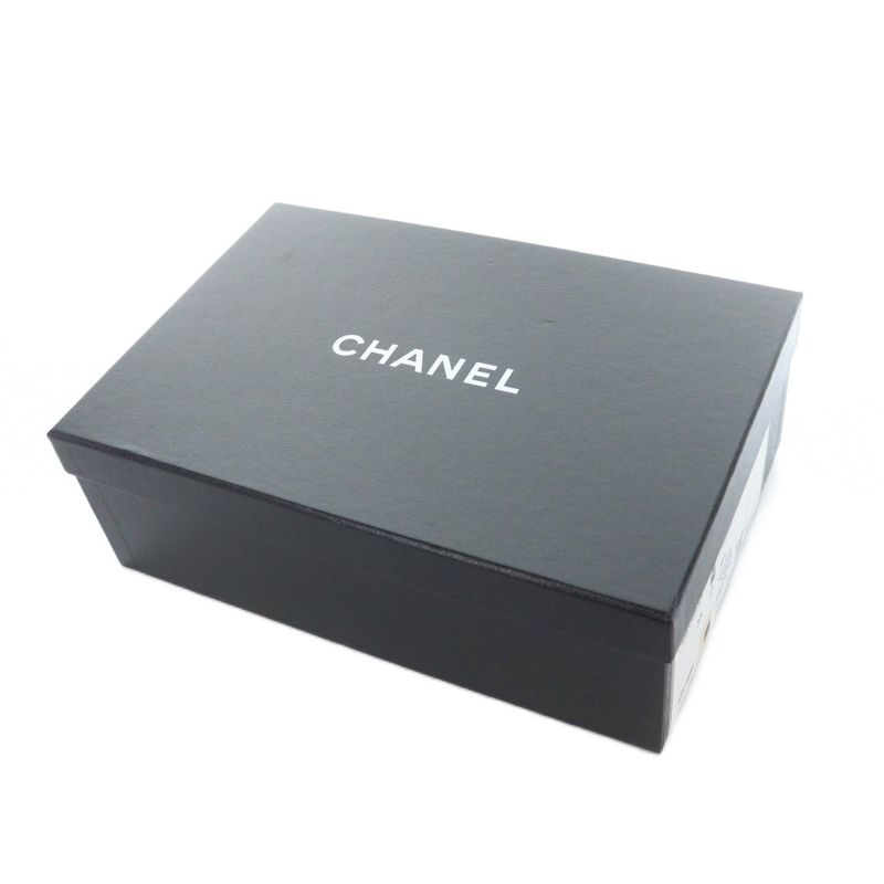 Chanel G31319 Ring Back Shoes Mule Goatskin Coco Mark Shoes Logo Leather Strap