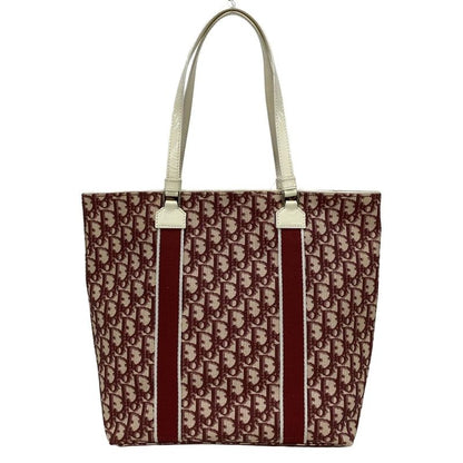 Dior Christian Dior Tote Bag Trotter Red X White Leather