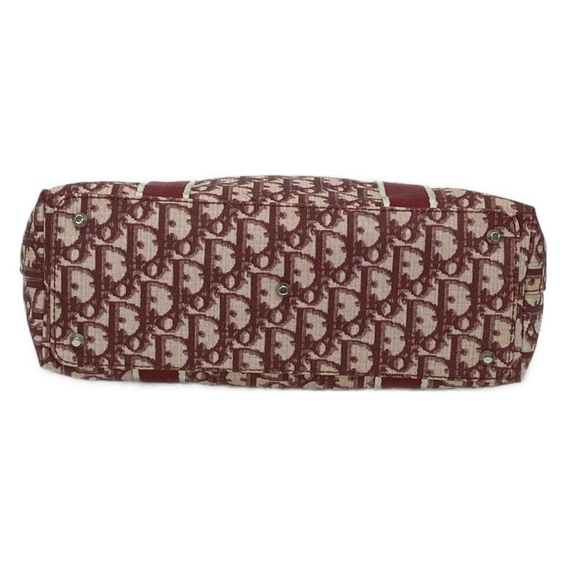 Dior Christian Dior Tote Bag Trotter Red X White Leather