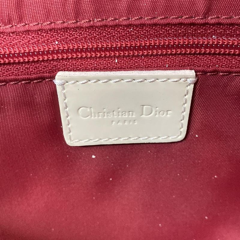 Dior Christian Dior Tote Bag Trotter Red X White Leather