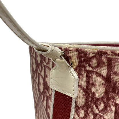 Dior Christian Dior Tote Bag Trotter Red X White Leather