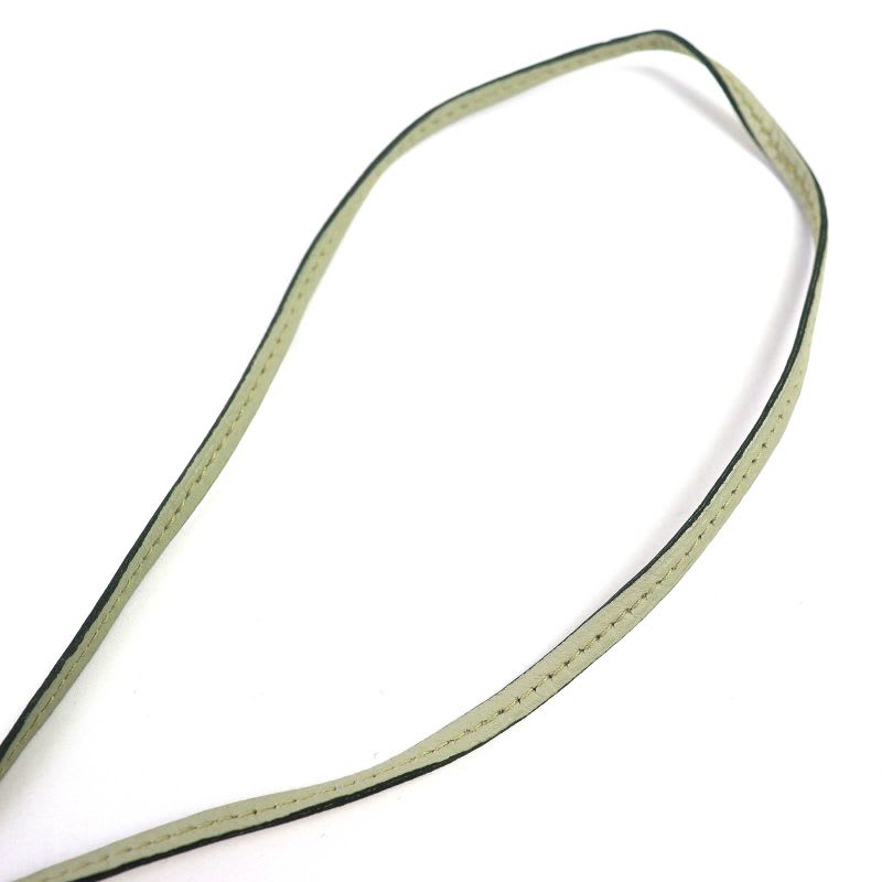 Hermes Leather Margiela Period Large Clochette Necklace Light Moss Green
